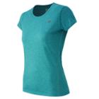 New Balance 53150 Women's Heathered Short Sleeve Tee - Blue (wt53150dzh)