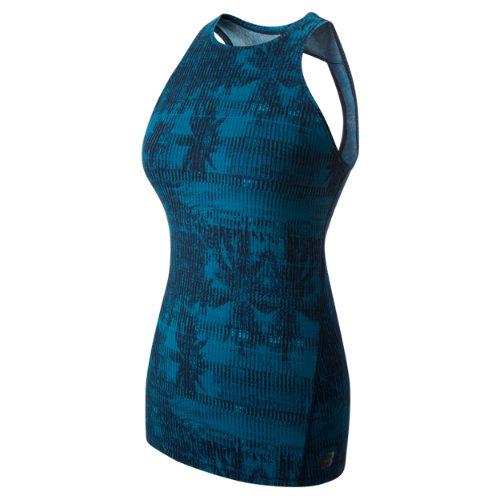 New Balance 71464 Women's Open Back Printed Tank - Blue/navy (wt71464pme)