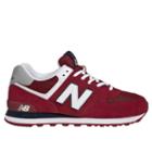 574 New Balance Men's 574 Shoes - Burgundy, White, Navy (ml574cpb)
