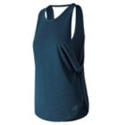 New Balance 91453 Women's Studio Relaxed Tank - Blue (wt91453nsh)