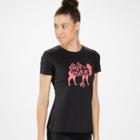 New Balance 4148 Women's Pink Ribbon Camel Tee - Black, Strawberry (rwgt4148bk)