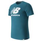 New Balance 63554 Men's Classic Ss Logo Tee - Blue (mt63554csy)