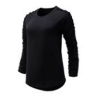 New Balance 93472 Women's Balance Macrame Long Sleeve - Black (wt93472bk)