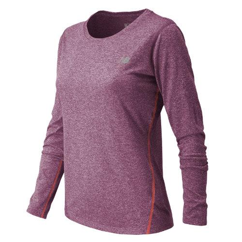 New Balance 53151 Women's Heathered Long Sleeve Tee - Imperial Purple Heather (wt53151iph)