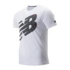 New Balance 93083 Men's Graphic Heathertech Tee - White (mt93083wt)