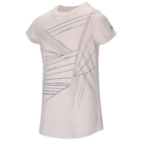 New Balance 15146 Kids' Short Sleeve Graphic Tee - Pink (gt15146cs)
