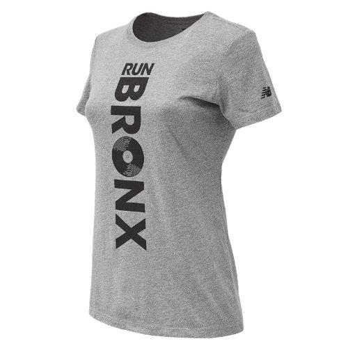New Balance 73665 Women's Bronx 10 Miler Bronx Vert Tee - Grey (wt73665vag)