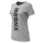 New Balance 73665 Women's Bronx 10 Miler Bronx Vert Tee - Grey (wt73665vag)