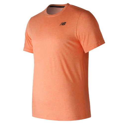 New Balance 73080 Men's Heather Tech Short Sleeve - Orange (mt73080dyt)