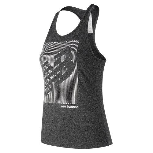 New Balance 73126 Women's Graphic Heather Tech Racerback - Black (wt73126bpt)