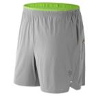 New Balance 61219 Men's Precision Run Hybrid 6 Inch Short - Silver Mink/toxic (ms61219svm)