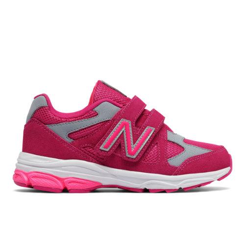 New Balance Hook And Loop 888 Kids' Running Shoes - Pink/grey (kv888pgp)
