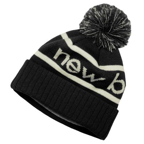 New Balance Men's & Women's Winter Pom Pom Beanie - Black (500247blk)