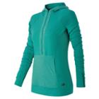 New Balance 61116 Women's Mixed Media Half Zip - Green (wt61116gal)