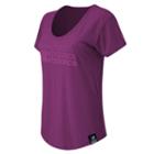New Balance 53505 Women's Essentials Plus Ss Graphic Tee - Imperial, Orchid (wt53505ido)