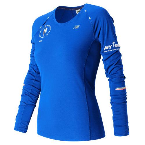 New Balance 63224 Women's Nyc Marathon Nb Ice Long Sleeve - Blue (wt63224vvct)