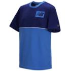 New Balance 18221 Kids' Short Sleeve Pieced Performance Tee - Blue (bt18221blu)