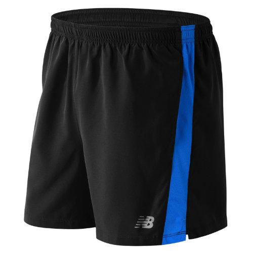New Balance 61073 Men's Accelerate 5 Inch Short - Black, Sonar (ms61073son)