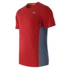 New Balance 53061 Men's Accelerate Short Sleeve - Chrome Red, Crater (mt53061cem)