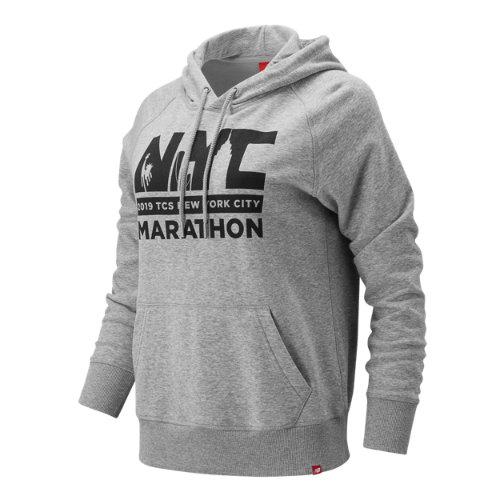 New Balance 91523 Women's Nyc Marathon Essentials Po Hoodie - Grey (wt91523mag)
