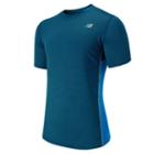New Balance 53061 Men's Accelerate Short Sleeve - Deep Water, Bolt (mt53061dtb)