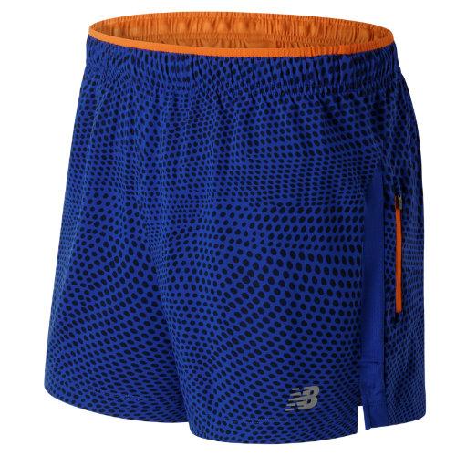New Balance 63226 Men's Impact 5 Inch Track Short - Blue/orange (ms63226mrp)