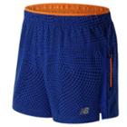 New Balance 63226 Men's Impact 5 Inch Track Short - Blue/orange (ms63226mrp)