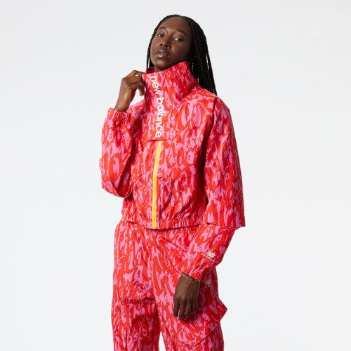 New Balance Womens Nb Athletics Coco Gauff 90s Aop Windbreaker