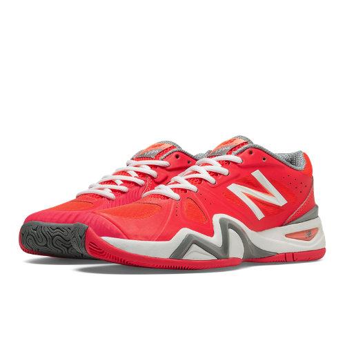 New Balance 1296 Women's Tennis Shoes - Coral Pink, White, Grey (wc1296rp)