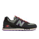 New Balance 574 Men's 574 Shoes - Black/green (ml574nfq)