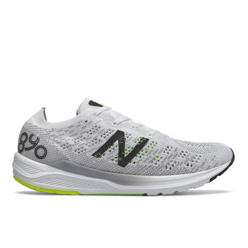 New Balance 890v7 Men's Neutral Cushioned Shoes - White/black/green (m890wb7)