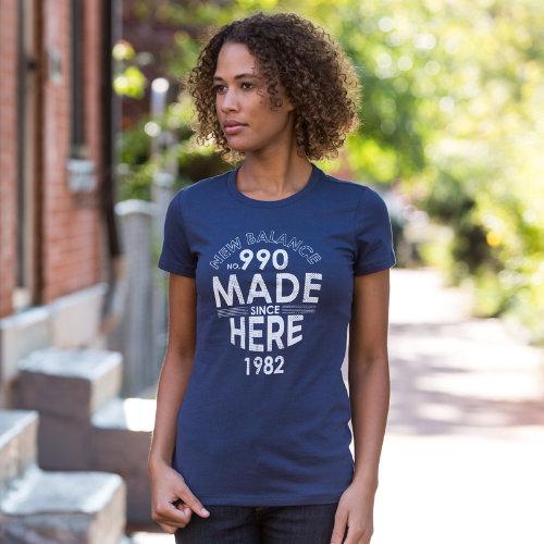 New Balance 3193 Women's 990 Graphic Tee - Navy (wet3193nv)