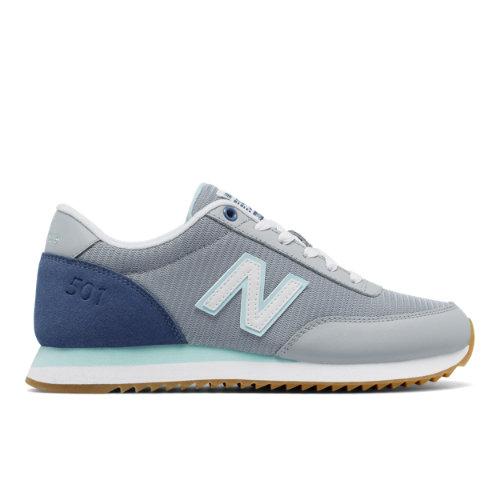 New Balance 501 Ripple Sole Women's Running Classics Shoes - Silver/blue (wz501aag)