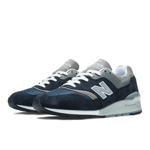 997 New Balance Men's Made In Usa Shoes - Navy, Grey (m997nv)