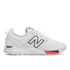 New Balance 247 Classic Kids Grade School Lifestyle Shoes - White/black (kl247wrg)