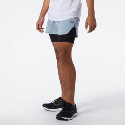New Balance Mens Q Speed Fuel 2 In 1 5 Inch Short
