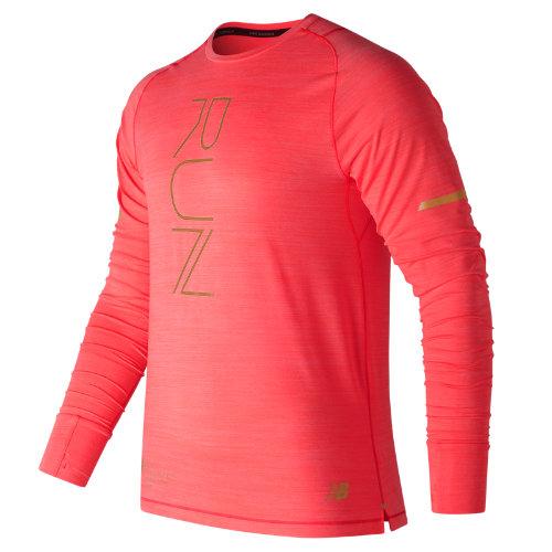 New Balance 73236 Men's Nyc Marathon Seasonless Long Sleeve - Red (mt73236verh)