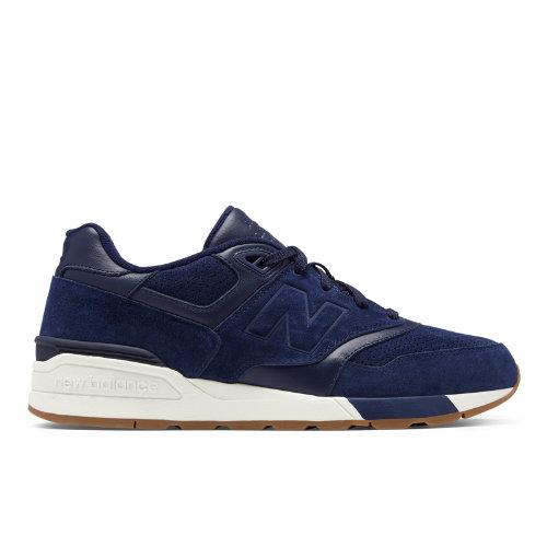 New Balance Suede 597 Men's Running Classics Shoes - Navy/off White (ml597skf)