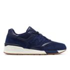 New Balance Suede 597 Men's Running Classics Shoes - Navy/off White (ml597skf)