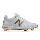 New Balance 4040v5 Hole In The Wall Gang Men's Baseball Shoes - White/gold (l4040wg5)