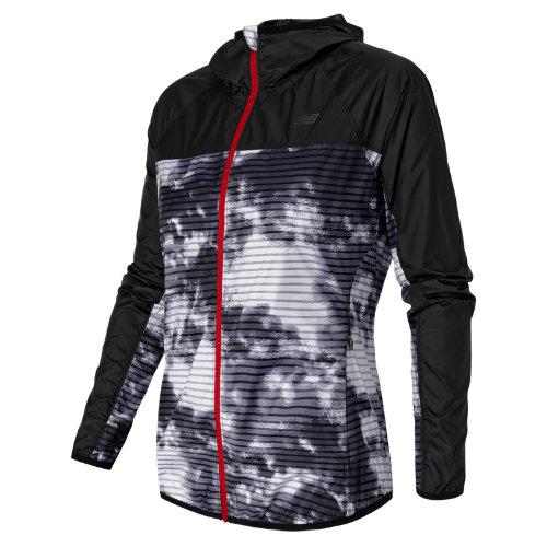 New Balance 53111 Women's Windcheater Jacket - White, Black (wj53111wbt)