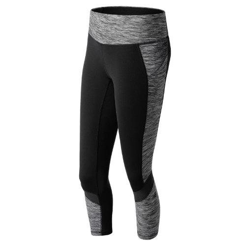 New Balance 71114 Women's Premium Performance Printed Fashion Crop - Black/white (wp71114bkw)
