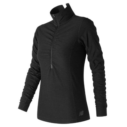 New Balance 71102 Women's In Transit Half Zip - Black (wt71102bk)