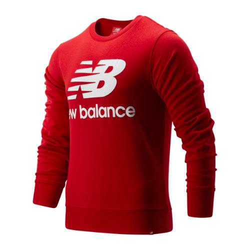 New Balance 91548 Men's Essentials Stacked Logo Crew - Red (mt91548rep)