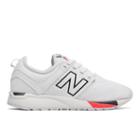 New Balance 247 Classic Kids' Pre-school Lifestyle Shoes - White/black (kl247wrp)