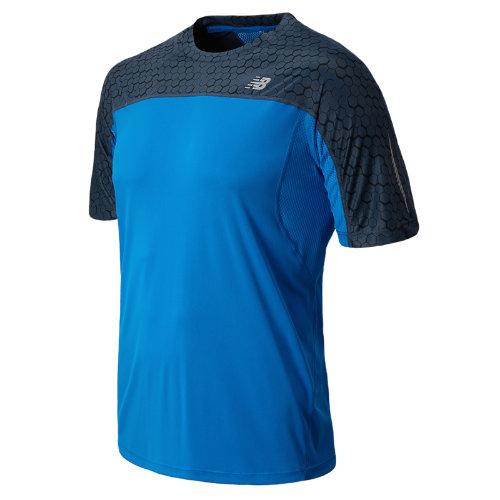 New Balance 4321 Men's Nb Ice Short Sleeve Hex Print - Laser Blue, Black (mrt4321lsb)