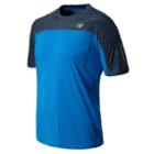 New Balance 4321 Men's Nb Ice Short Sleeve Hex Print - Laser Blue, Black (mrt4321lsb)
