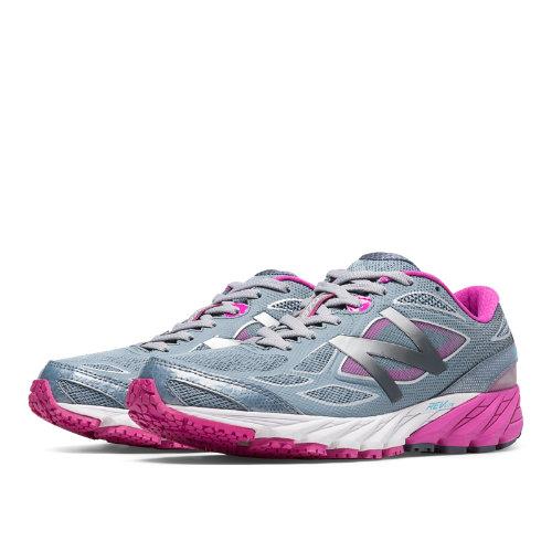 New Balance 870v4 Women's Stability And Motion Control Shoes - Grey, Pink Zing (w870pg4)