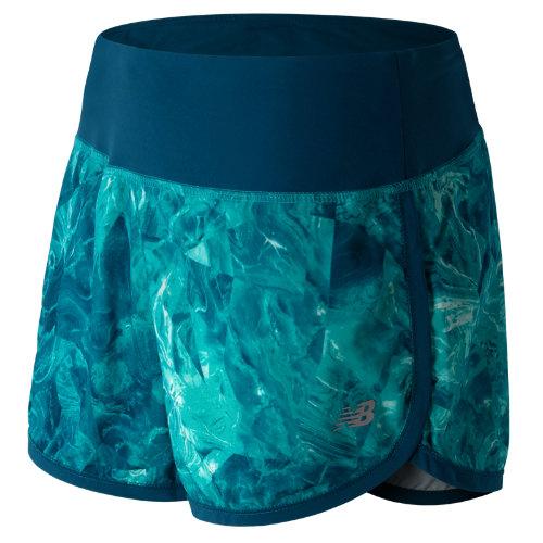 New Balance 53226 Women's Impact 3 Inch Short - Deep Water, Sea Glass (ws53226dpr)