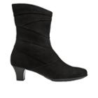 Aravon Erica Women's Casuals Shoes - Black Suede (aae05bks)